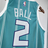 2023/24 Hornets  BALL #2 Green NBA Jerseys