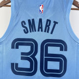 2023/24 Grizzlies SMART #36 Blue NBA Jerseys Hot Pressed