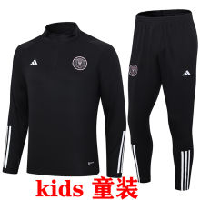 2023/24 Inter Miami Black Kids Sweater Tracksuit