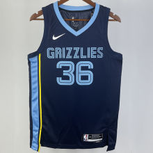 2023/24 Grizzlies SMART #36 Dark Blue NBA Jerseys Hot Pressed