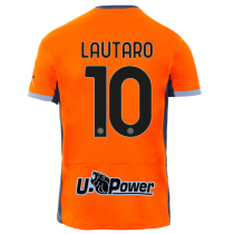 LAUTARO #10 In Milan 1:1 Third Orange Fans Jersey 2023/24 有号下广告