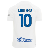 LAUTARO #10 In Milan Away White Fans Jersey 2023/24 有号下广告