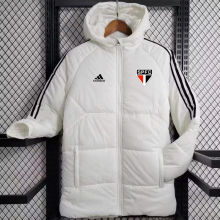 2023/24 Sao Paulo White Cotton Jacket 黑三边