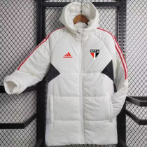 2023/24 Sao Paulo White Cotton Jacket 红三边