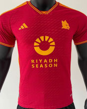 2023/24 Roma Home Red Plasyer Version Soccer Jersey 有广告