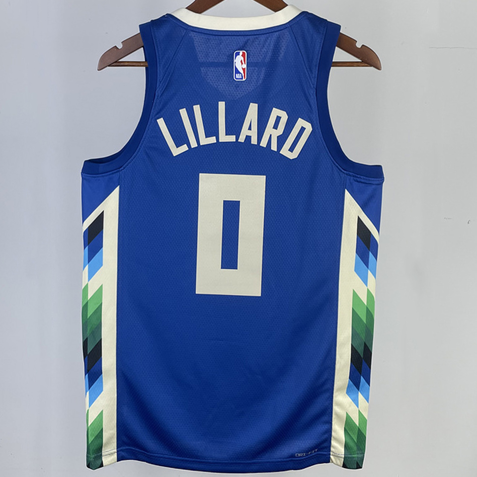 2023 NBA All Star Yellow 0#LILLARD Hot Pressed Jersey