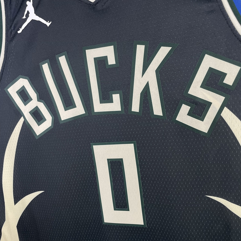 2023/24 Bucks LILLARD #0 Black City Edition NBA Jerseys