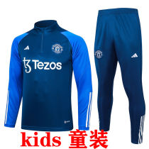 2023/24 M Utd Sapphire Blue Kids Sweater Tracksuit