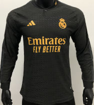 2023/24 RM Third Black Player Version Long Sleeve Jersey