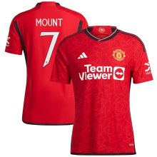 MOUNT #7 M Utd 1:1 Quality Home Red Fans Jersey 2023/24 (UCL Font 欧冠字体)