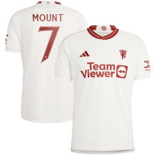 MOUNT #7 M Utd 1:1 Quality Third White Fans Jersey 2023/24 (UCL Font 欧冠字体)