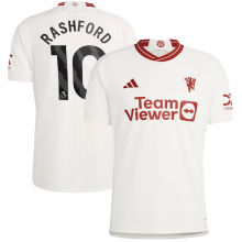 RASHFORD #10 M Utd 1:1 Quality Third White Fans Jersey 2023/24  (League Font 联赛字体)