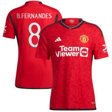 B.FERNANDES #8 M Utd 1:1 Quality Home Red Fans Jersey 2023/24 (UCL Font 欧冠字体)