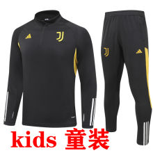2023/24 JUV Black Kids Sweater Tracksuit