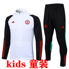 2023/24 M Utd White Kids Jacket Tracksuit