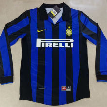 1998/99 In Milan Home Long Sleeve Retro Soccer Jersey
