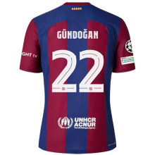 Gündoğan #22 BA 1:1 Quality Home Fans Jersey 2023/24 (UCL Font 欧冠字体)