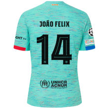 João Félix #14  BA 1:1 Third Blue Fans Soccer Jersey 2023/24 (UCL Font 欧冠字体)