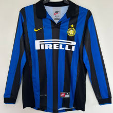 1998/99 In Milan Home Long Sleeve Retro Soccer Jersey