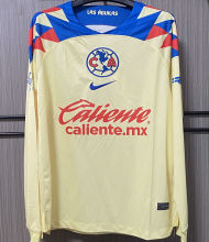 2023/24 Club America Home Yellow Long Sleeve Jersey