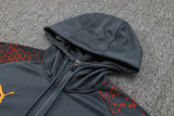 2023/24 Man City Grey Hoody Zipper Jacket Tracksuit