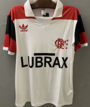 1986 Flamengo Away White Retro Soccer Jersey