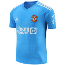 2023/24 M Utd Goalkeeper Blue Fans Soccer Jersey