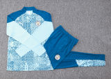 2023/24 Man City Light Blue Kids Sweater Tracksuit 喷墨