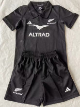 2024 All Blacks Black Rugby Kids Jersey (A Set)