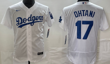 LA Dodgers #17 OHTANI White Baseball Jersey