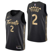 2024 Toronto Raptors PONDS #2 Black NBA Jerseys