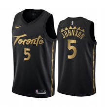 2024 Toronto Raptors JOHNSON #5 Black NBA Jerseys