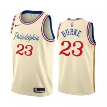 2024 76ers BURKE #23 Khaki NBA Jerseys