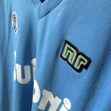 1986/87 Napoli Home Blue Retro Long Sleeve Soccer Jersey