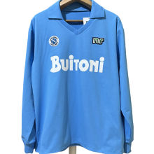 1986/87 Napoli Home Blue Retro Long Sleeve Soccer Jersey