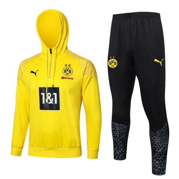 2024 BVB Yellow Hoody Zipper Jacket Tracksuit