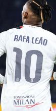 Rafa Leão #10 AC Milan Away Fans Soccer Jersey (UCL Font 欧冠字体 )