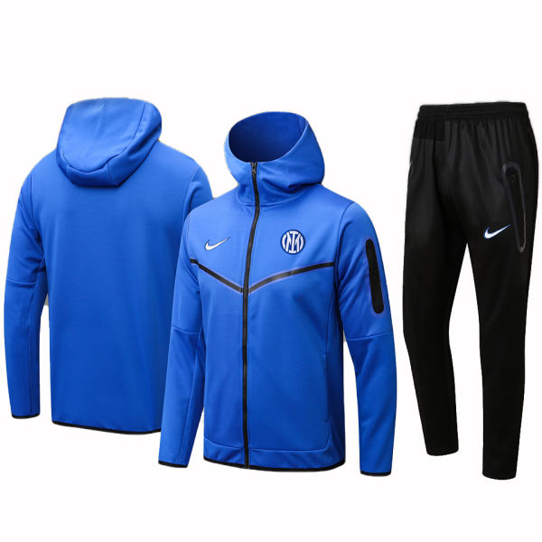 2024 In Milan Blue Hoody Zipper Jacket Tracksuit