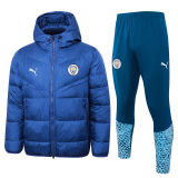 2024 Man City Blue Cotton Jacket （A Set）