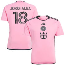 JORDI ALBA #18 Inter Miami 1:1 Quality Home Pink Fans Jersey 2024/25