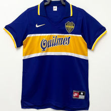 1996/97 Boca Home Blue Retro Soccer Jersey