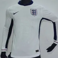 2024/25 England Home White Player Version Long Sleeve Jersey