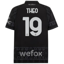 THEO #19 AC Milan x PUMA x Pleasures 1:1 Quality 4Th Black Fans Jersey 2023/24