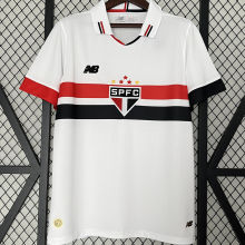 2024/25 Sao Paulo 1:1 Home White Fans Soccer Jersey