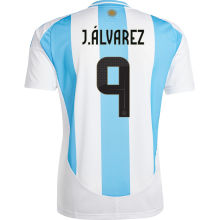 J. Á LVAREZ # 9 Argentina 1:1 Quality Home Fans Jersey 2024/25 (Have FlFA World Champion 2022 有胸前章)