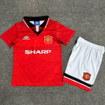 1994/96 M Utd Home Red Retro Kids Soccer Jersey