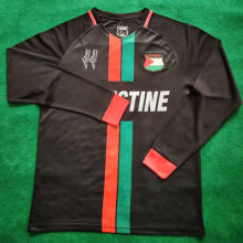 2023/24 Palestine Black Long Sleeve Soccer Jersey