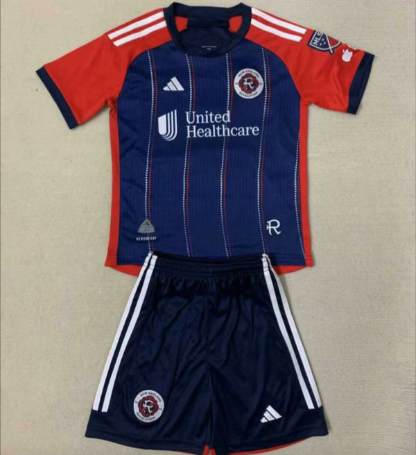 2024/25 New England Revolution Home Kids Soccer Jersey 新英格兰革命