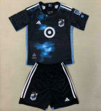 2024/25 Minnesota United Home Black Kids Soccer Jersey 明尼苏达联