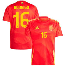 RODRIGO #16 Spain 1:1 Quality Home Red Fans Jersey 2024/25